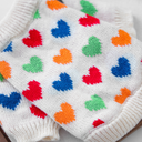 カラフルハートニット