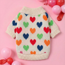カラフルハートニット