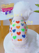 カラフルハートニット